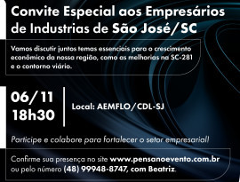 Empresários de São José/SC se reúnem para discutir o futuro da logística e do desenvolvimento econômico local